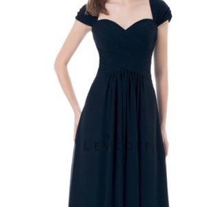 Navy Blue Chiffon Prom Dress!!